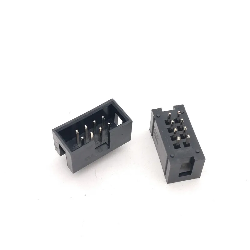 50PCS 6/8P JTAG ISP socket straight IDC Box headers connector 2.54mm Pitch Box headers female connector