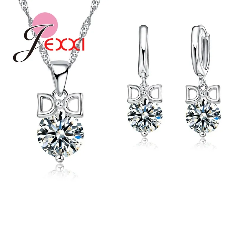Женский комплект из колье и серёг серебра 925 пробы|jewelry sets|choker jewelry setschoker fashion |