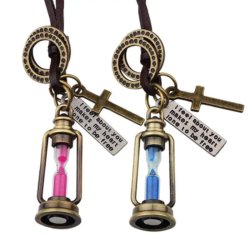 Женское колье макси из натуральной кожи с подвеской|necklace hourglass|leather necklacegenuine leather