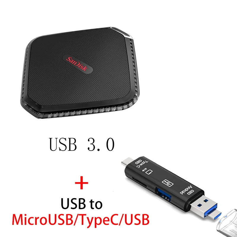 SanDisk Портативный внешний SSD 1 ТБ 500 GB 440 M внешний жесткий диск SSD USB 3,0 HD SSD жесткий диск 250 GB твердотельный диск для ноутбука - Цвет: EXT Y211