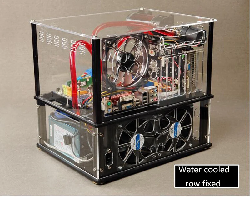 DIY Acrylic transparent chassis Open Frame Horizontal MATX PC case Water Cooling host Box computer Parts gabinete computador