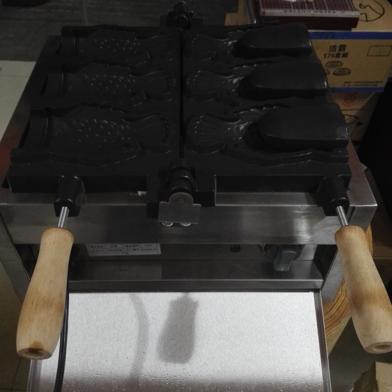 Вафельница в форме рыбы с открытым большим ртом стандартная Корейская