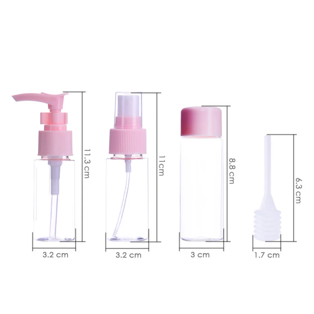 7 шт./компл. косметическая бутылка с распылителем для путешествий упаковка пустые