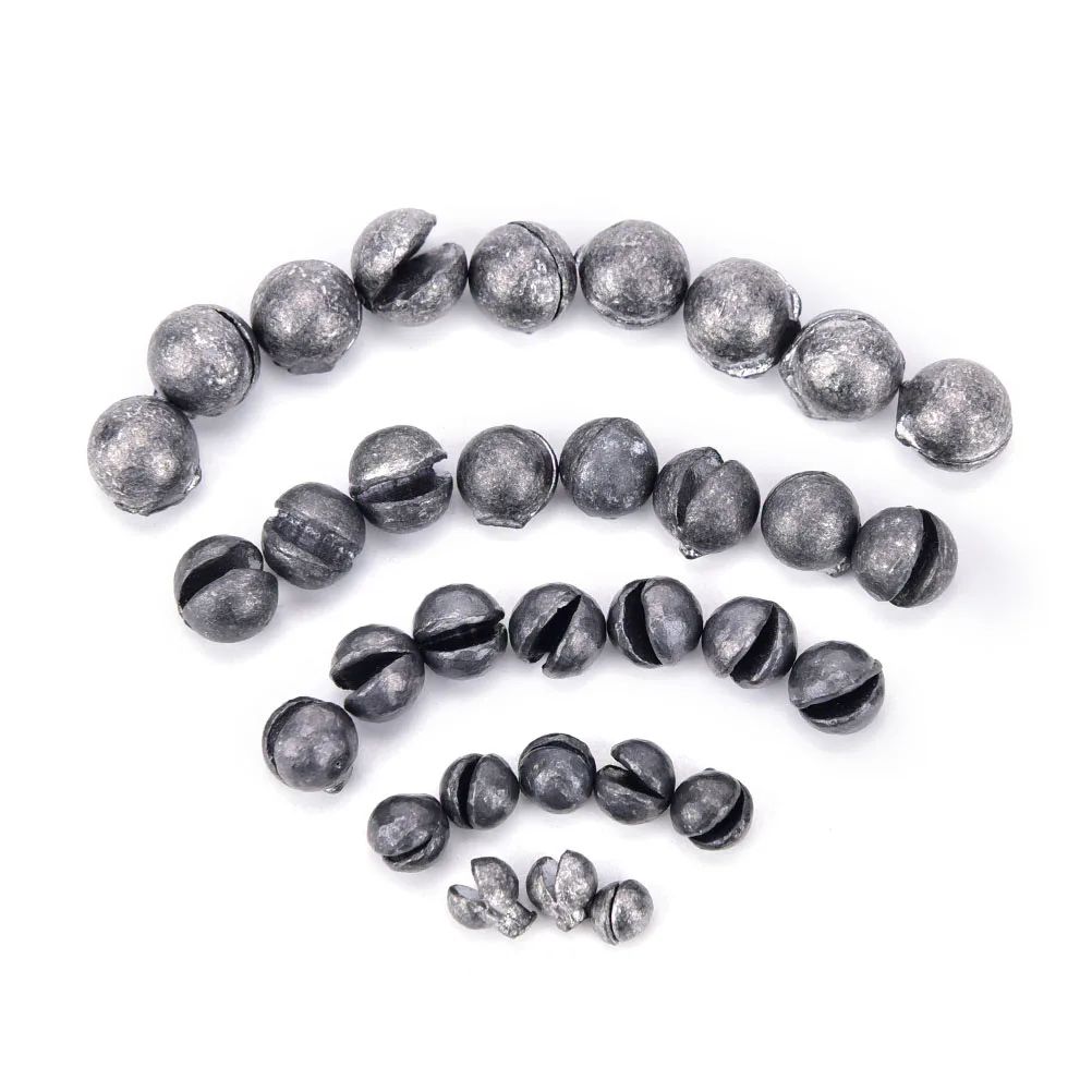 100 шт. для рыбалки на карпа твердый Овальный Разделение выстрел свинцовый грузик