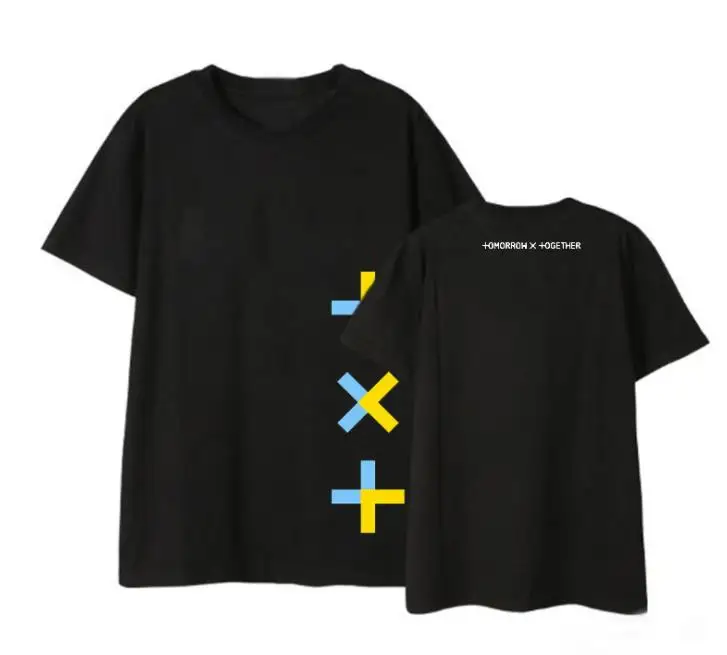 Txt Футболка с принтом большого логотипа круглым вырезом и коротким рукавом для