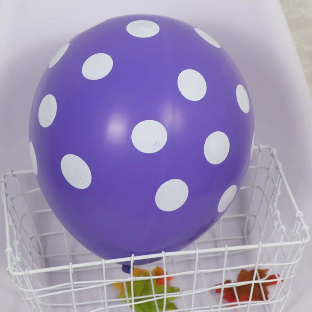 20pcs purple 20 шт./лот Красного и черного цветов латексных шарика в горошек надувные шары Mickey Мышь тема День Рождения Globos Свадебные Baby Shower вечерние украшения - Цвет: 20pcs purple