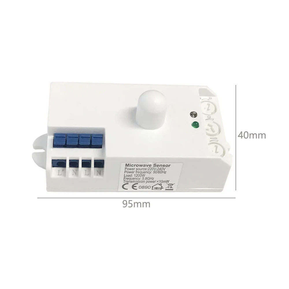 AC 220V 5.8GHz LED Microwave 360 Degree Radar Sensor Light Switch Human Body Motion Induction Controller Detect | Обустройство дома