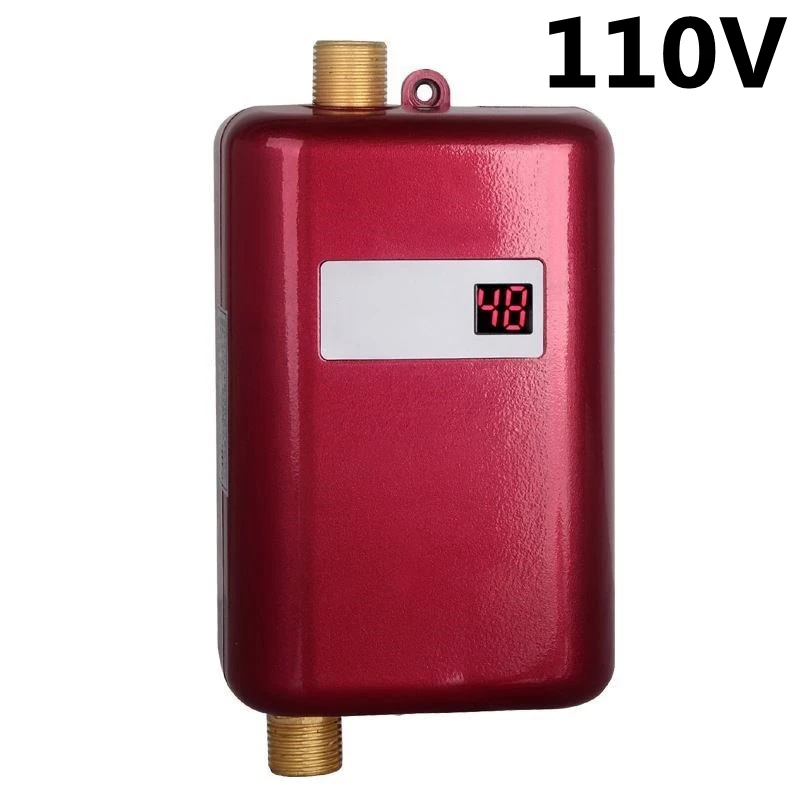 110V Red DMWD 3800 Вт Электрический водонагреватель мгновенный проточный водонагреватель 110 В/220 В 3.8квт температурный дисплей Отопление душ Универсальный - Цвет: 110V Red