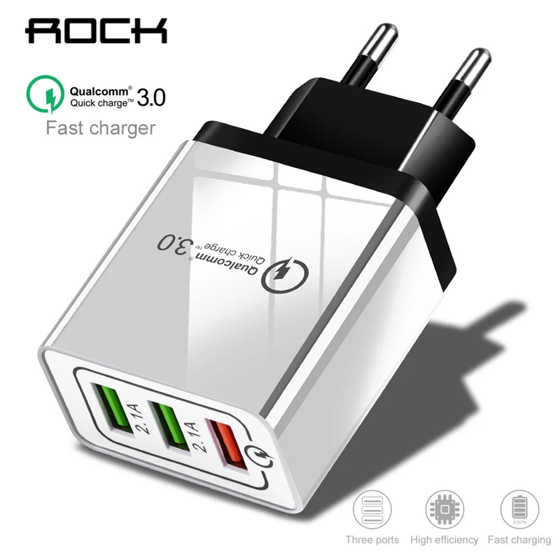 Rock USB зарядное устройство для Samsung LG QC 3 0 быстрая зарядка настенное мобильный