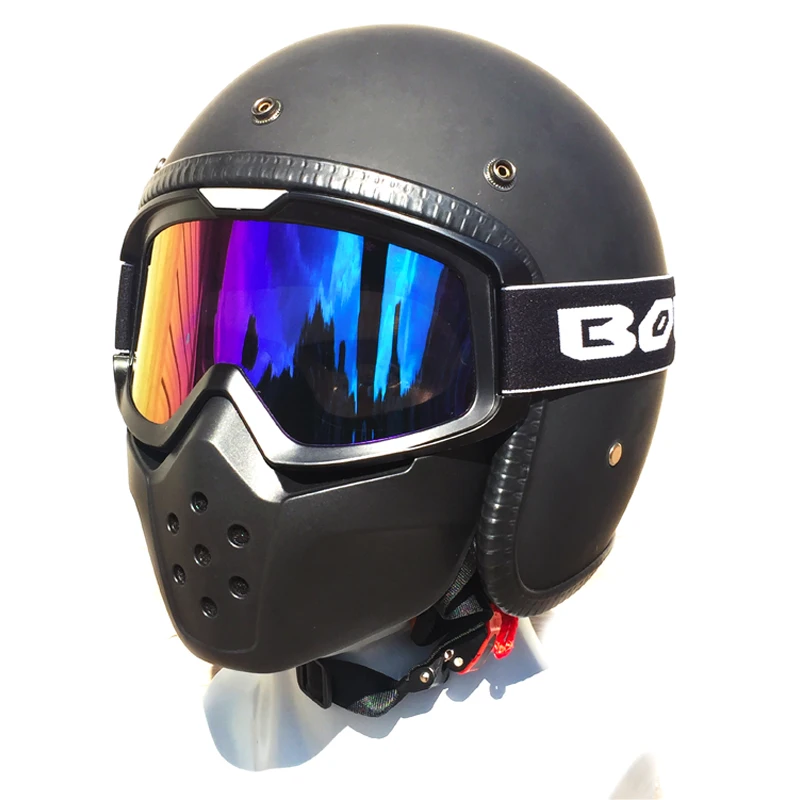 MJMOTO Motorcycle Goggles Glasses Face Mask Motocross Motorbike Open Detachable Goggle Shark Helmets Vintage | Автомобили и