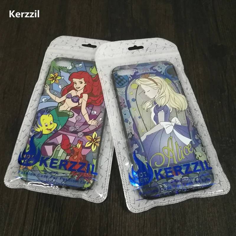 Kerzzil 3D рельефный милый чехол принцессы русалки для IPhone 7 6 6S Plus матовый телефона с