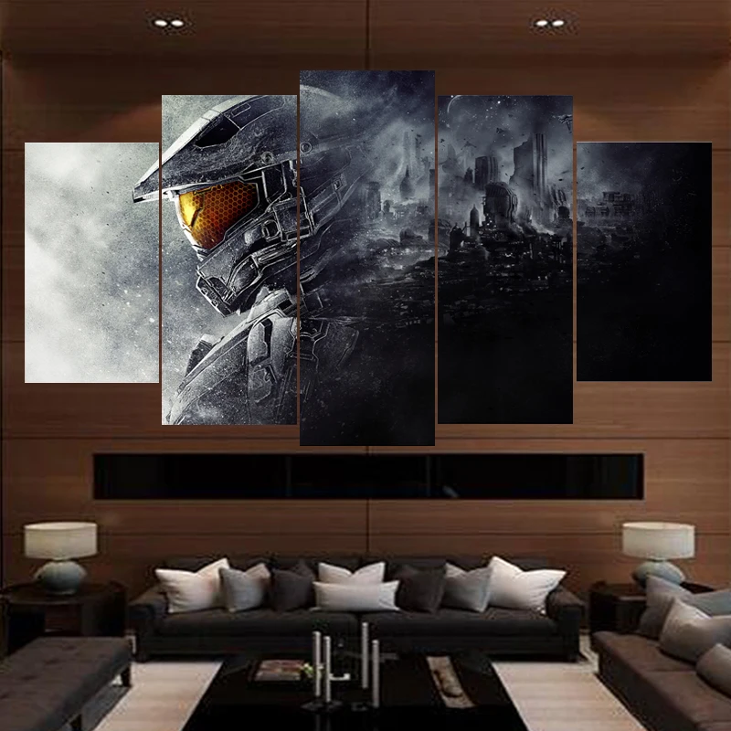 HD печать игры Halo плакат Мальчики номер Deco холст Картины современный дом принты