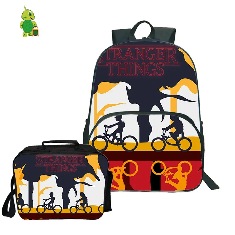 Рюкзак Mochila Stranger Things 3 2 шт./компл. школьный рюкзак для ноутбука мальчиков и