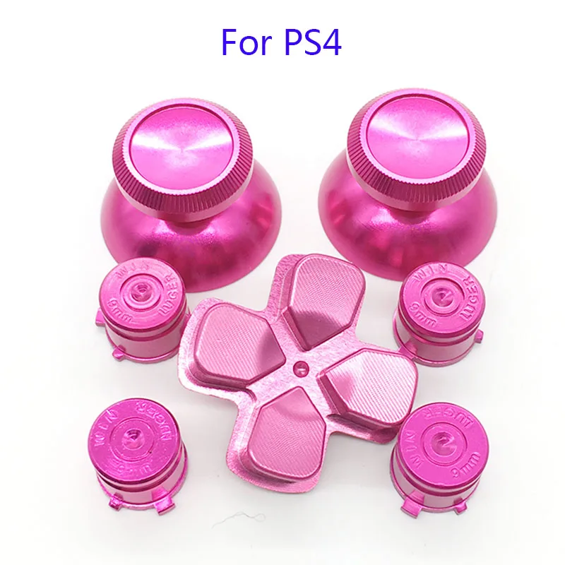 6 Набор для Dualshock 4 PS4 Pro тонкий контроллер красные металлические аналоговые палочки алюминиевые Dpad кнопки действия для Playstation 4 геймпад