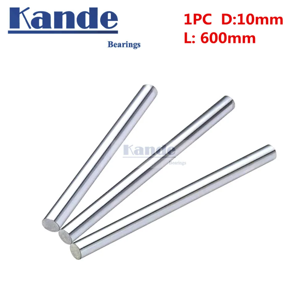 

Kande Bearings 1pc d:10mm 600mm 3D printer rod shaft 10 mm linear shaft chrome plated rod shaft CNC parts