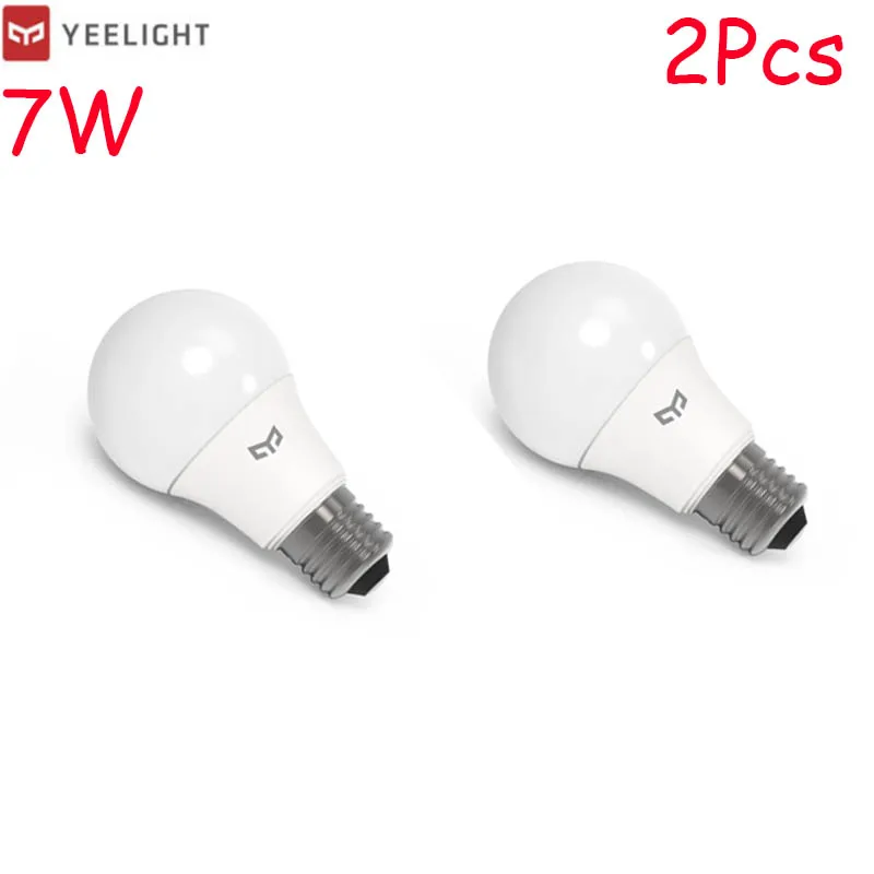 2Pcs 7W Bulb Xiaomi Yee светильник высокий светильник светодиодный холодный белый 7 Вт/5 Вт 6500 к E27 светильник для дома светильник ing 220 В лампа стабильное напряжение - Цвет: 2Pcs 7W Bulb