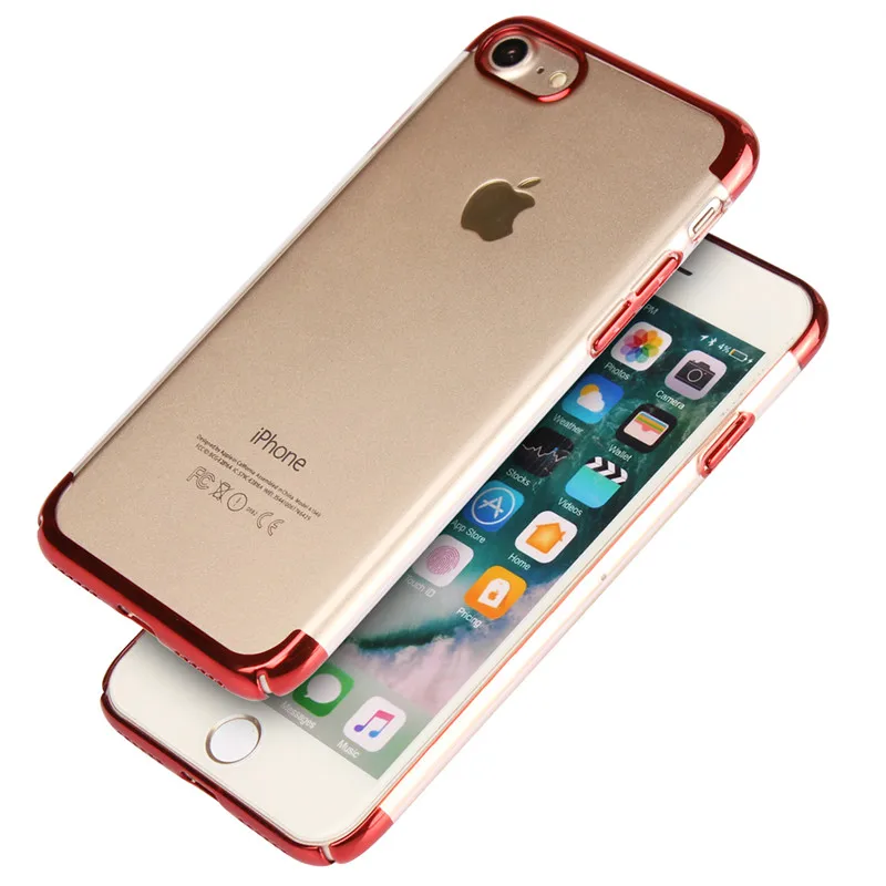 For Iphone 7 7Plus High Quality Trendy Transparent Cases Ultra Thin PC Plastic Back Cover 8 8Plus Fundas Etui Case |