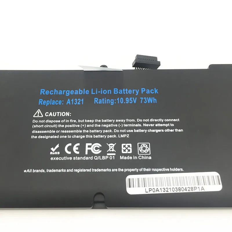 A1321 10 95 V 73WH Аккумулятор для ноутбука Apple Macbook Pro 15 &quotA1286 2009 2010 Версия 020 6380 A + 2шт