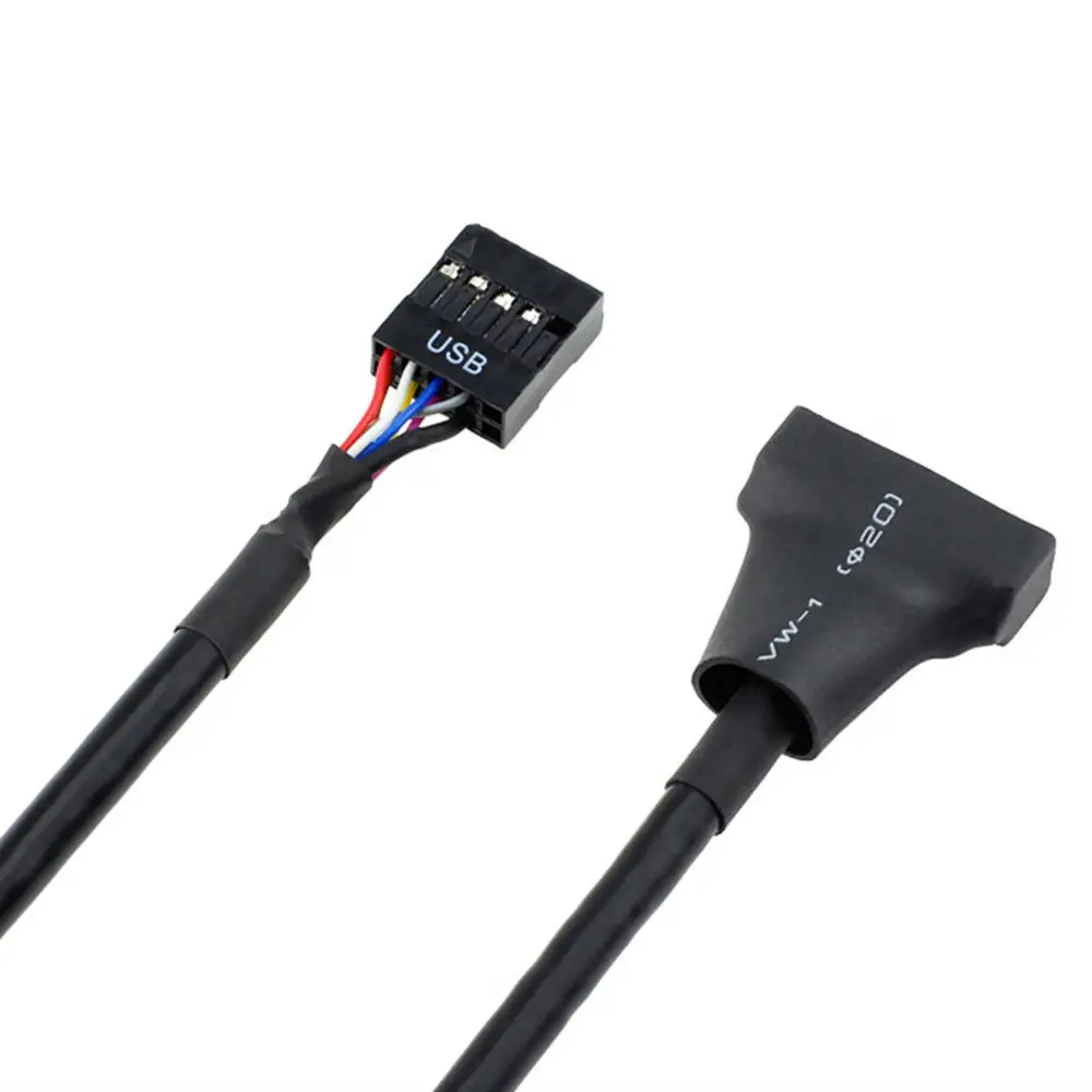 20-контактный разъем USB 3 0 Мама на 9-Контактный 2 папа адаптер конвертер провод