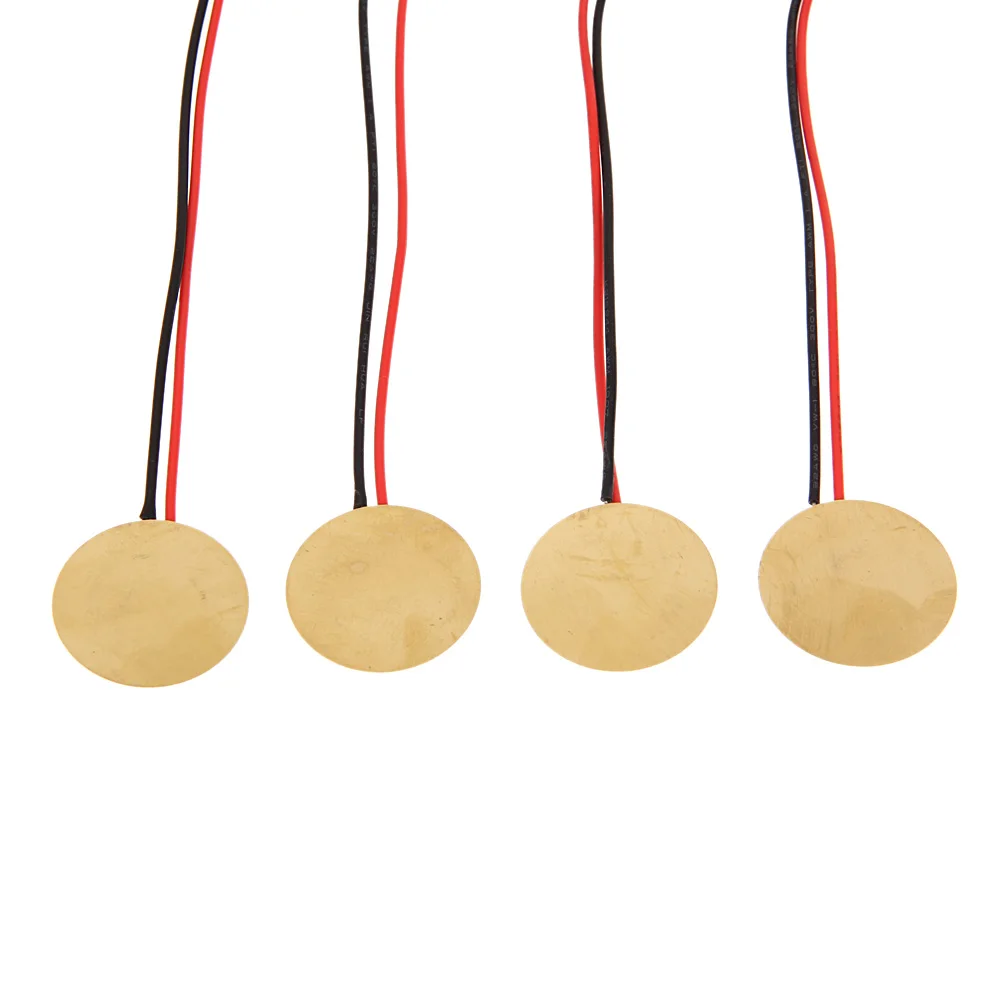 12 шт./лот пьезоусилители диски выводы 27 мм с выводами гитарная коробка