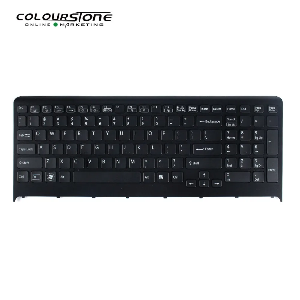 Американская клавиатура для Sony Vaio VPC F2 VPC-F2 F21 F22 F23 серии черная раскладка клавиатуры ноутбука часть с подсветкой с черной рамкой