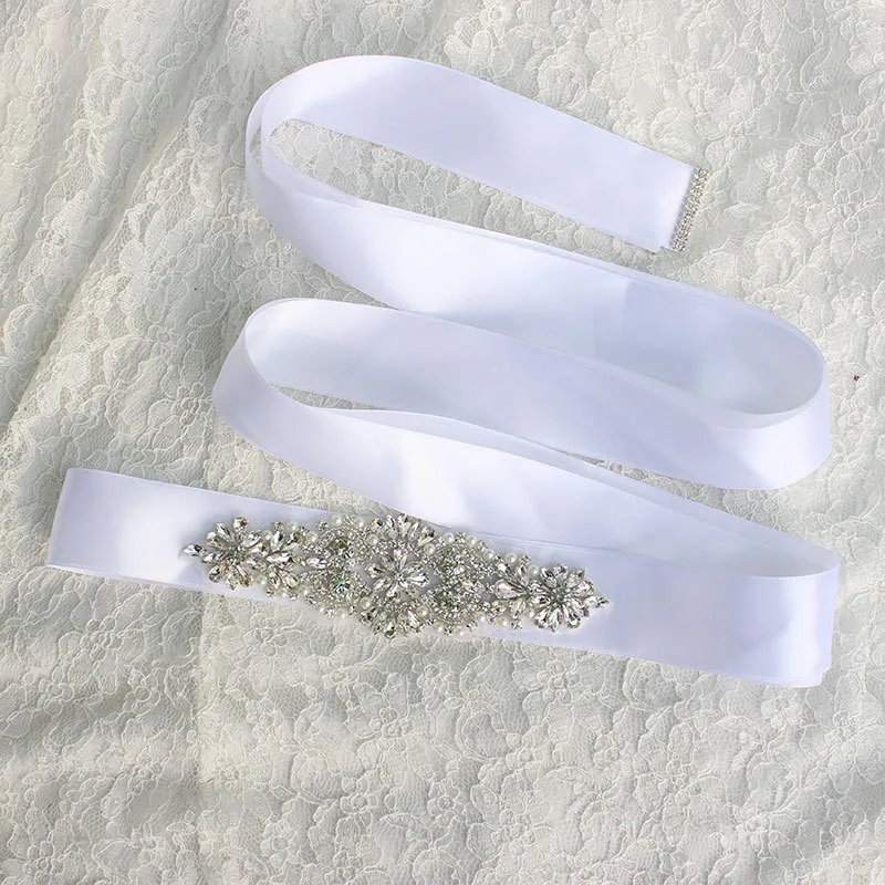 

Real Images Crystal Wedding Sash Shining Rhinestones Glass Crystal Bridal Belt Wedding Party Bridesmaid Sash Belt Hot Bride Sash