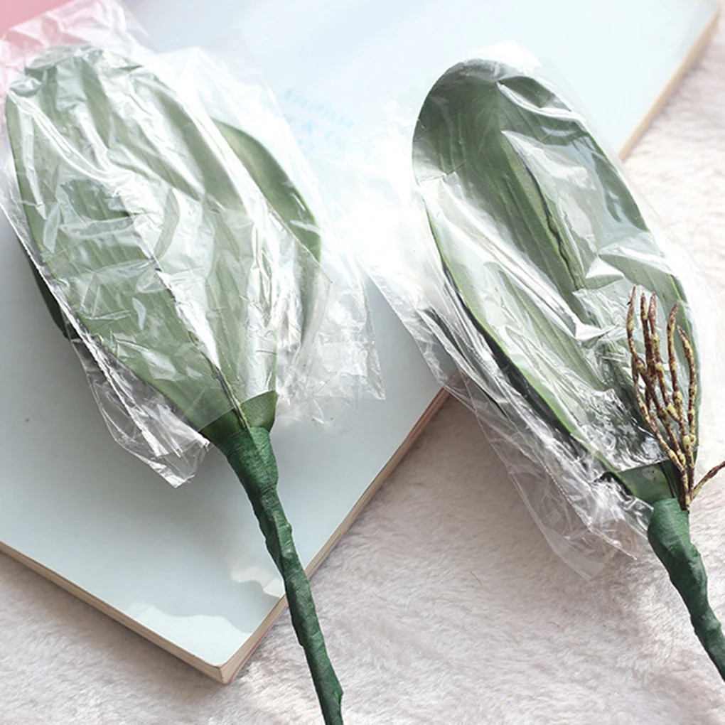 2 шт. искусственные листья фаленопсис орхидеи в горшечном растении цветы для дома