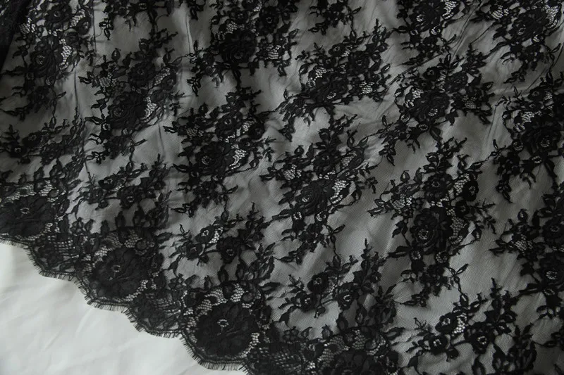 Кружевная отделка ресниц Шантильи кружевная ткань ширина 59 05 дюйма для вуали