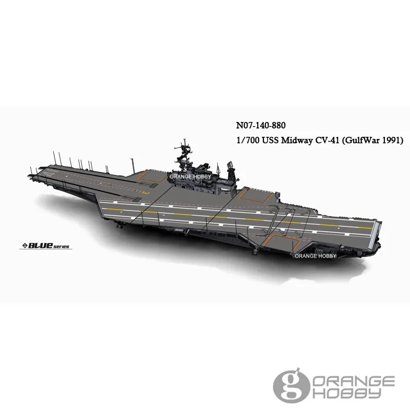 OHS OrangeHobby N07140 1/700 U.S.S Midway CV41 gwfwar 1991 Ver. Водные линии дополнительные опорные блоки