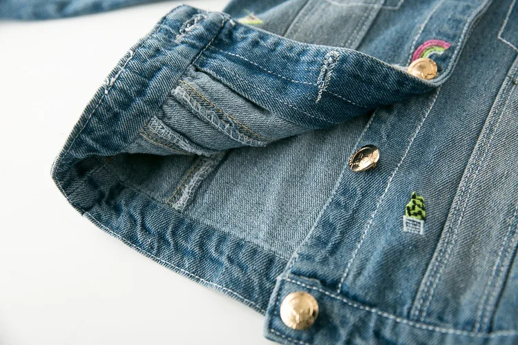 Denim Coat 2019 autumn clothes for boys and girls denim jacket children clothing Cowboy Kids coat 3yrs baby Fall Outwear | Детская