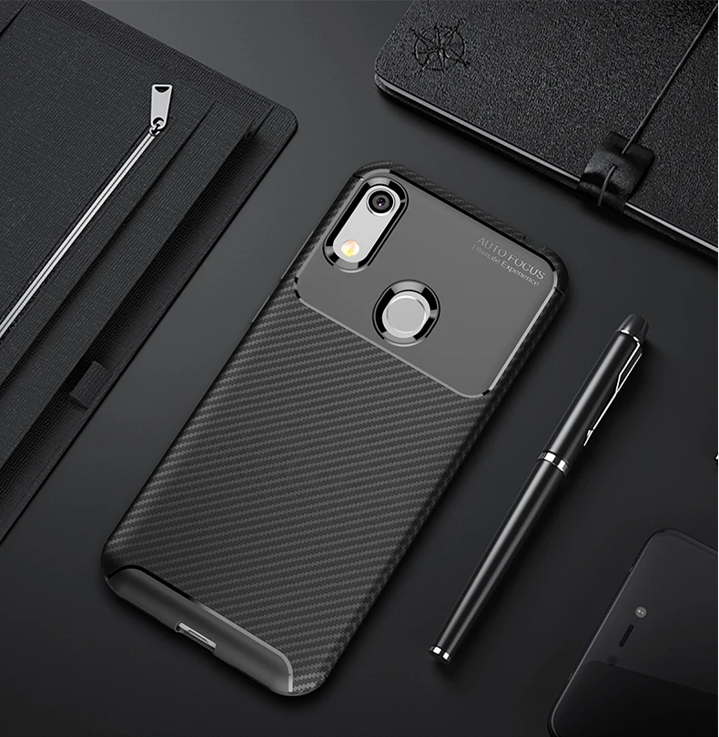 Чехол для huawei Honor 8A чехол волокно Тонкий силиконовый мягкий ТПУ телефон Капа принципиально Fundas для мужчин мужской