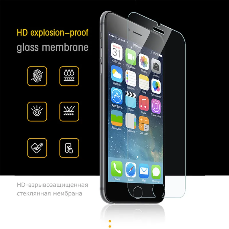 2 шт. закаленное стекло для iphone X XS 11 Pro Max XR 7 8 5 5S SE Защитная пленка для экрана iphone 7 8 6s X 11 Pro