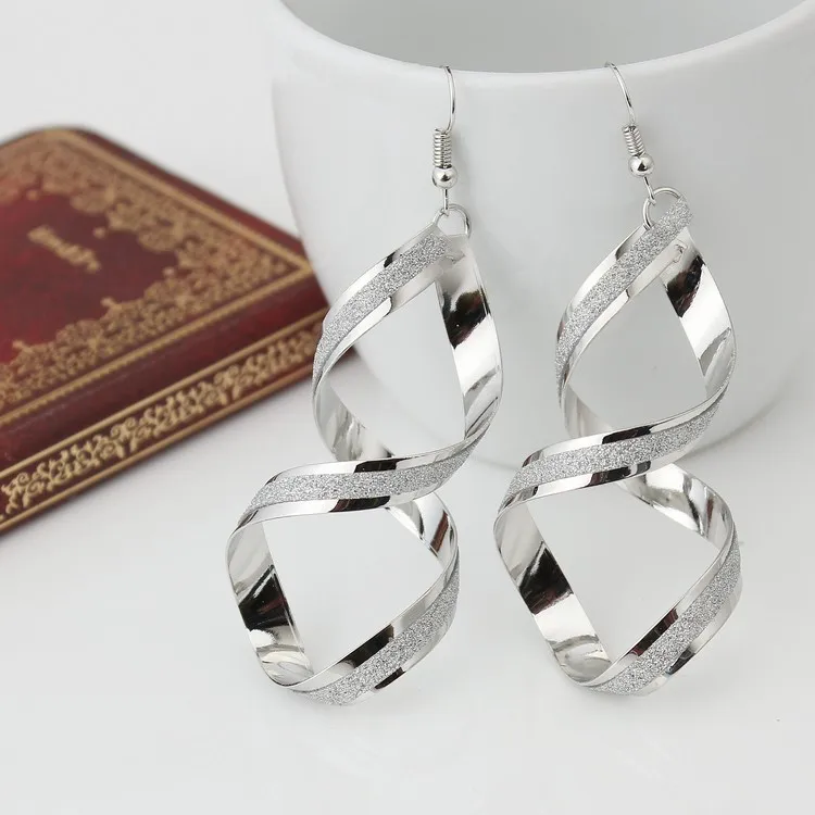 Женские серьги кресты большие матовые в стиле ретро европейском и американском