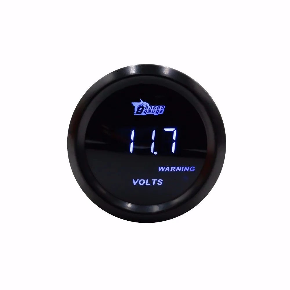 Цифровой вольтметр черный чехол 2 &quot52 мм автомобильный измеритель напряжения|gauge