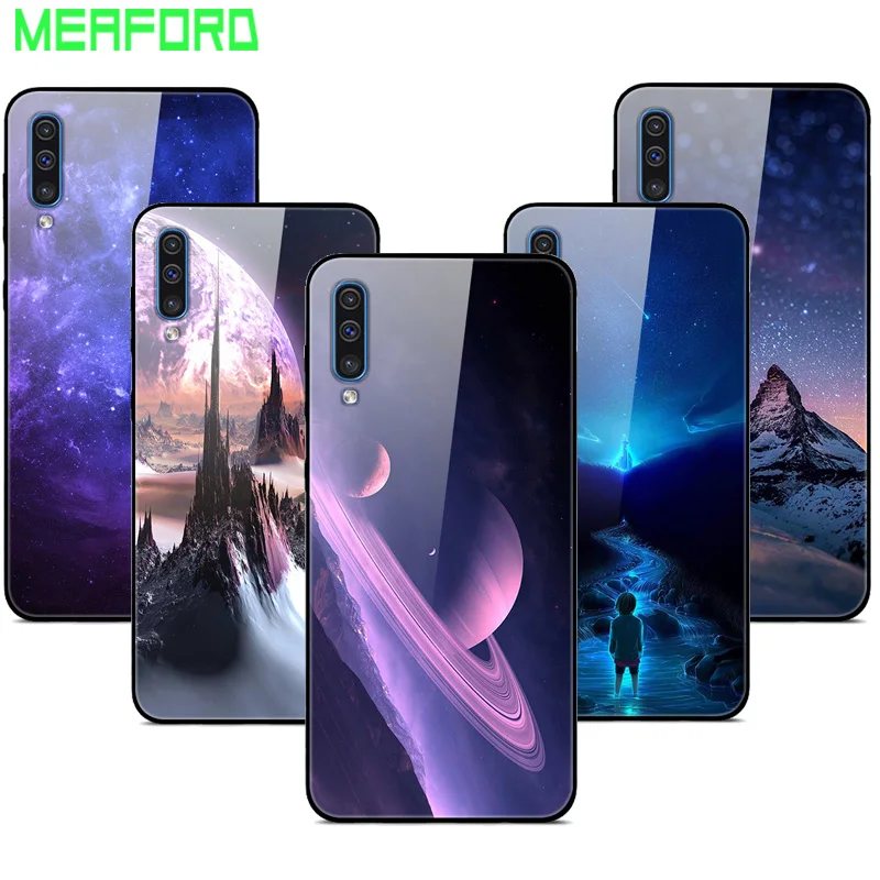 Чехол из закаленного стекла для samsung A50, чехол для samsung Galaxy A50 A505F A505 A 50, Fundas Coque