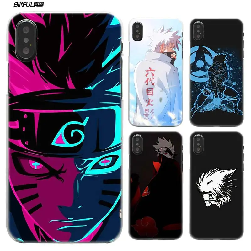 Жесткий пластиковый Чехол Наруто Какаши для iPhone XS Max XR X 10 7 8 6 6S Plus 5S SE 5 4S 4 5C Прозрачный чехол для телефона Coque 11 11Pro Sac