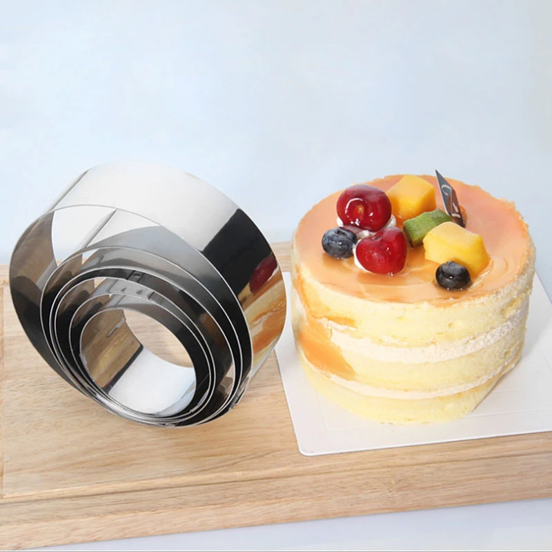 Transhome Mousse Cake Ring 6Pcs Stainless Steel Mousse Mold Cake Mold For Baking Mousse Cake Baking Pastry Tools Bakeware Tools