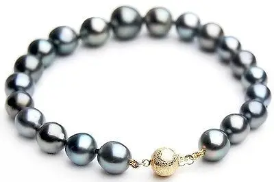 0444 Tahitian браслет из черных жемчужин|pearl fabric|pearl ankle braceletbracelet pillows |