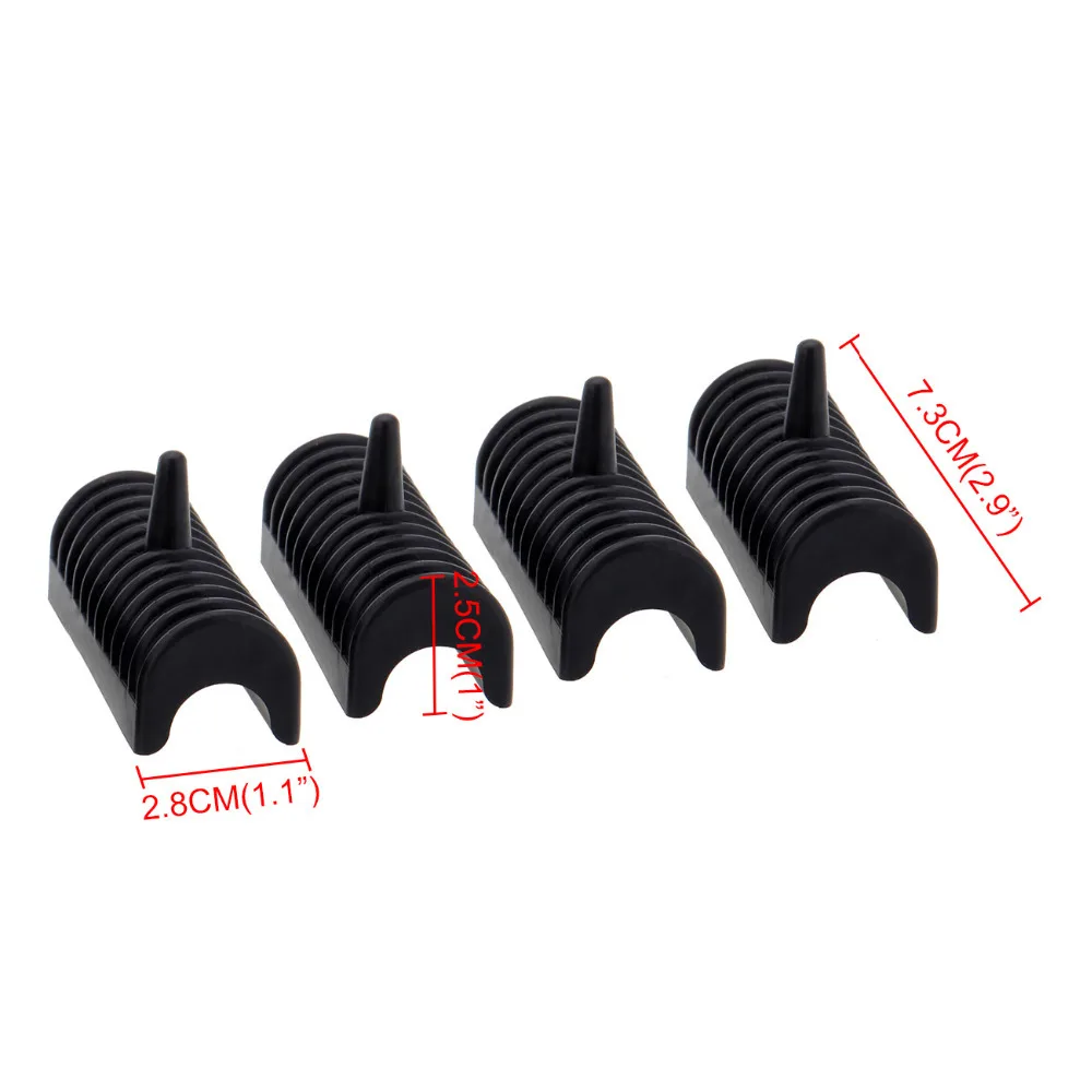 4 шт. черный латексный резиновый поддерживающий Жесткий Чехол Для Harley Electra Glide