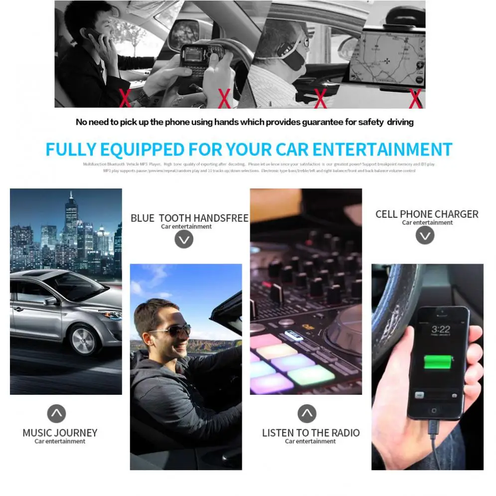 Автомобильный стереопроигрыватель с Bluetooth 7 цветов 12 В 1 DIN FM-радио MP3-плеер