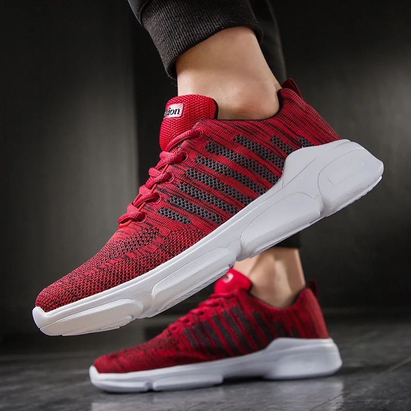 Мужские дышащие кроссовки Hemmyi Zapatos De Hombre Flyknit повседневная обувь с мягкой