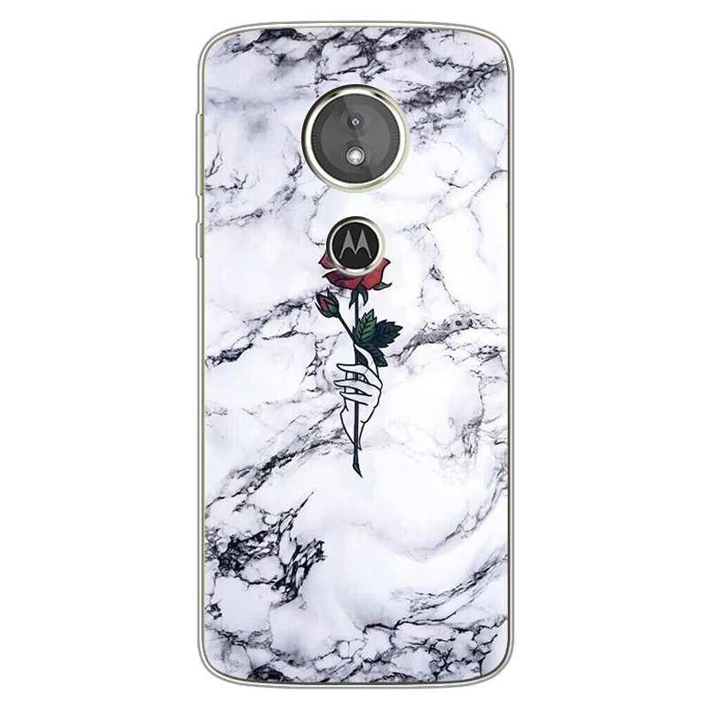 dls1rose Мрамор мягкий прочный чехол с изображением цветов с чехол для Motorola Moto G8 G6 E4 E5 G4 G5 G5S плюс G6 Z Z2 Z3 Z4 E5 G7 играть с G3 один Мощность P50 ананас оболочки - Цвет: dls1rose