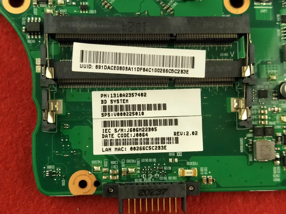 V000225010 for Toshiba satellite C655D C650Dmotherboard AMD 6050A2357401-MB-A02 working perfectly.MOUGOL store 60days warranty. |