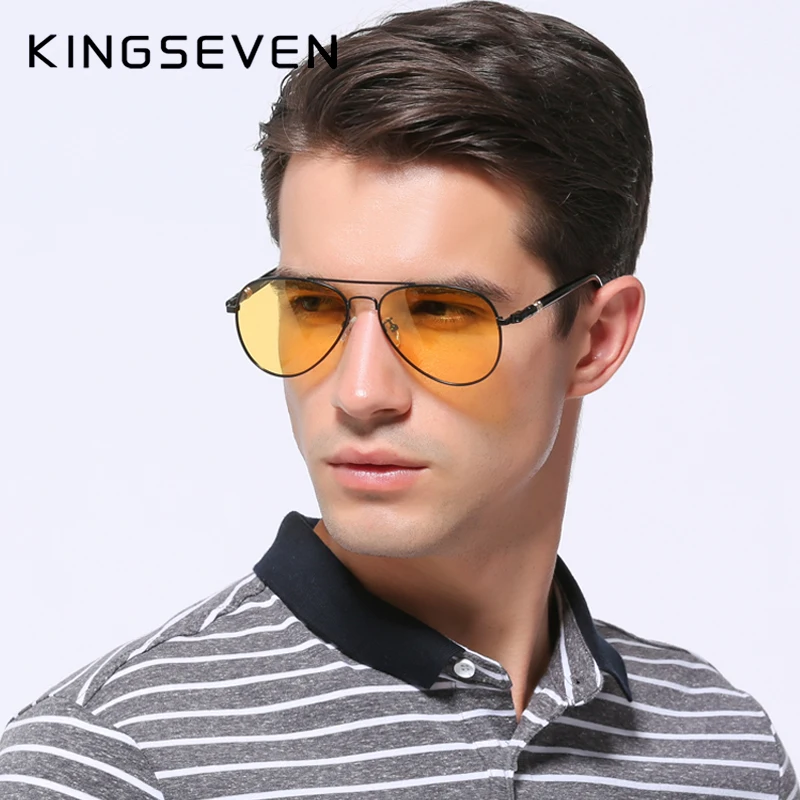 Мужские и женские солнцезащитные очки KINGSEVEN брендовые поляризационные с ночным