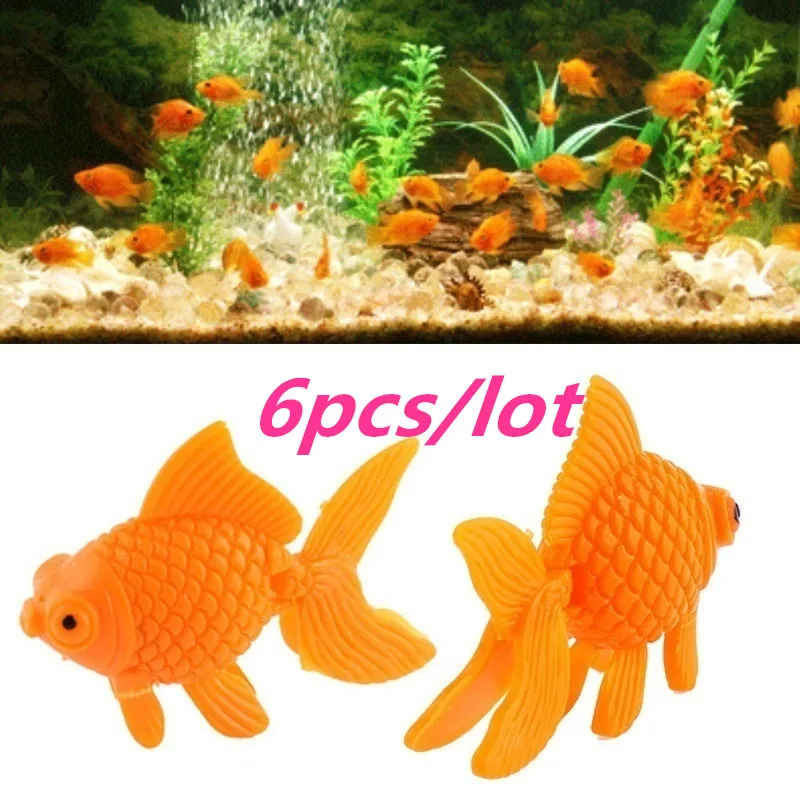 Аквариумные искусственные рыбки 6 шт. декоративные аксессуары пластиковые