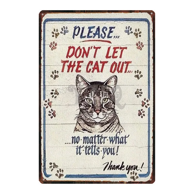 Жестяная металлическая пластина для детской комнаты настенный бар кафе домашний