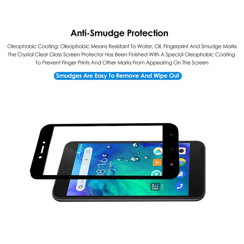 3D закаленное стекло с высоким содержанием алюминия для Xiaomi Redmi Go полноэкранная