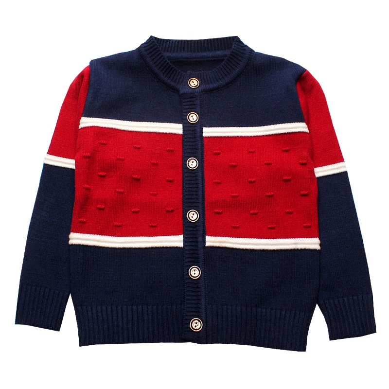 Детские свитера для мальчиков хлопковый топ в полоску вязаная одежда