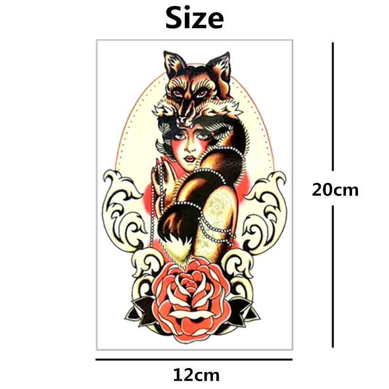 SHNAPIGN черные Феи Временные татуировки боди арт рукава флэш-наклейки 12*20 см