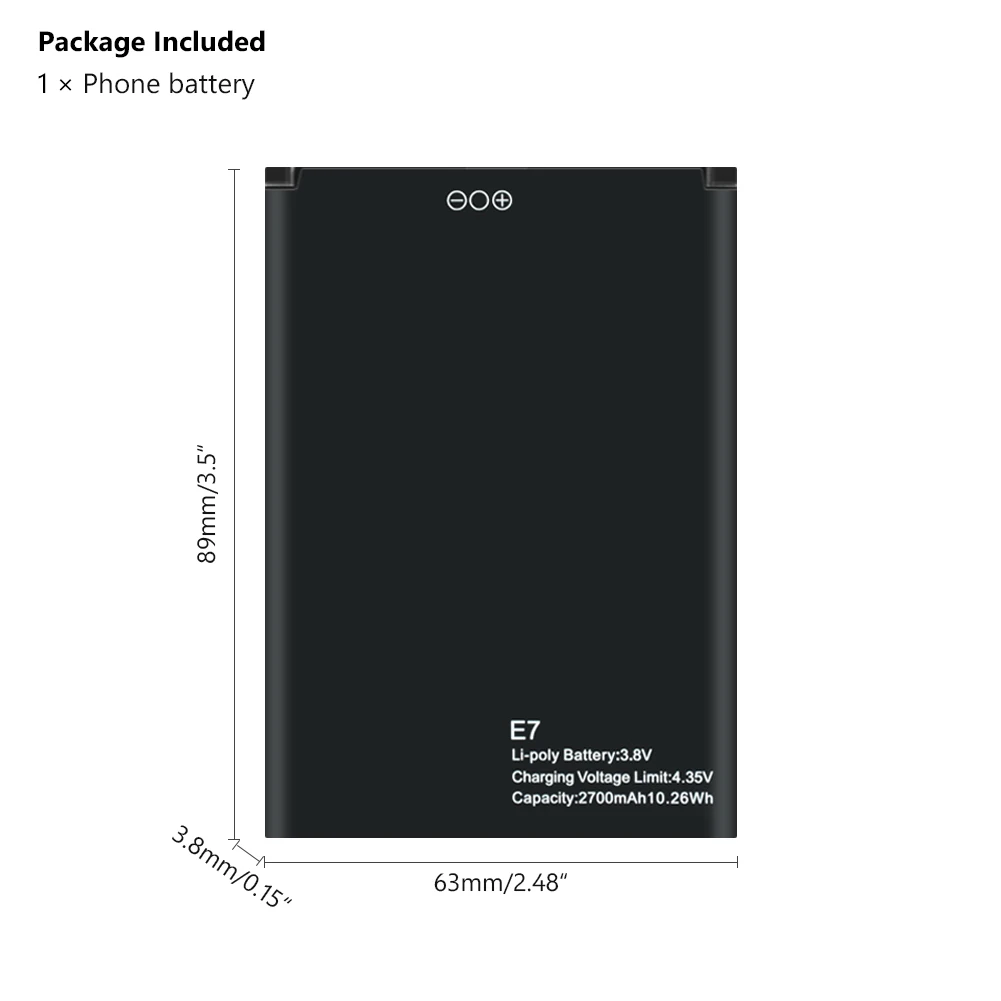 Blackview E7 E7S YCDC high quality 2700mAh Li-ion Battery For Blackview E7 E7S Cell Phone Replacement Lithium Polymer Mobile Phone Batteries - Цвет: Blackview E7 E7S